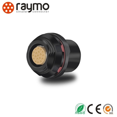 Durable Circular Push Pull Connectors With Gold Contact Plating Durability 500 Cycles