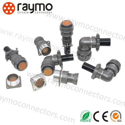 2PM Circular Connector Aluminum Alloy Thread Connection 5-30A