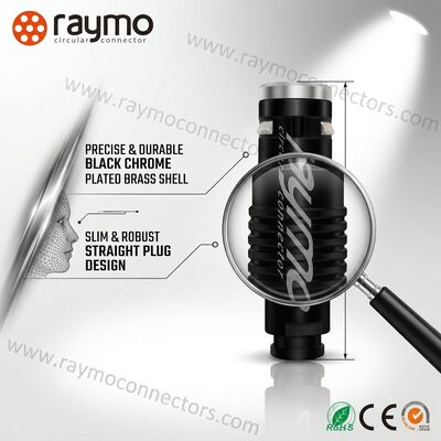 FGG.0K.309 9 Pin Solder Cup Circular Connector 4.2mm Cable Collet Plug for Cable Assembly