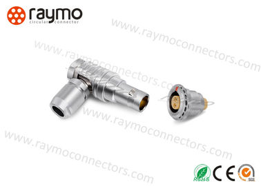 2 3 4 5 Pin Circular Push Pull Connectors , Cable Elbow Connector Military Aviation