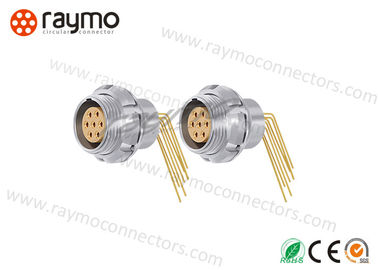 Elbow Signal Printed Circuit Connectors Push Pull Type 1B 7 Pins Broadcast Application