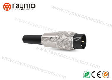 M16 680series Threaded Electrical Connector , Male Coaxial Cable DIN 12pin
