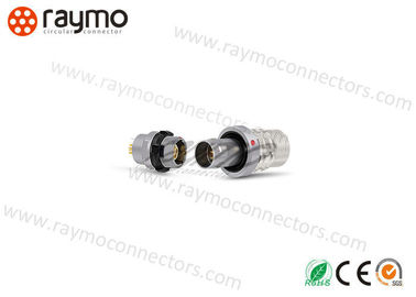 Military Cable To Cable Connector Natural Chrome Plated Brass Shell Male Solder Contacts