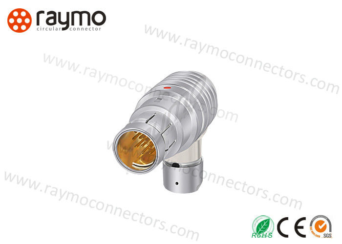 IP68 Waterproof Metal Connector, 90° angle elbow plug black-chrome plated Fischers WSO 102 103 1031 104 shell