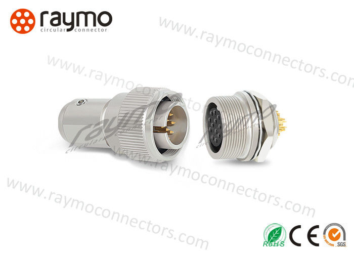 "	IP50 Rating Screw Lock Connector R10A-7TP-12P PLUG PPS PEEK Material Insulator"
